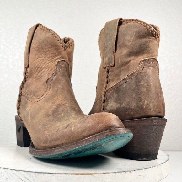 Women's Tan Ankle Boots - Picture 1 of 11